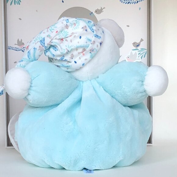 Kaloo Brand New Aqua Bear w/Hat - Medium Soft Plush Stuffed Animal for Baby 0+ - Picture 5 of 8